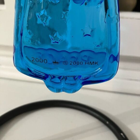 Vintage Hallmark Ornament Blue Glass Ángel 2000 - Picture 4 of 9